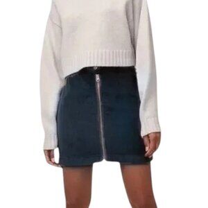 Aritzia Wilfred Free Lily Mini Corduroy Skirt In Navy Womens Size 2